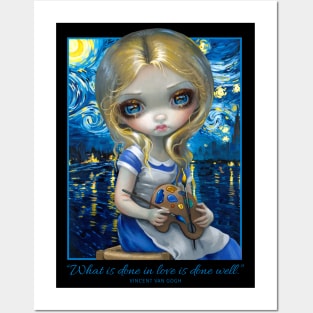 Alice In A Van Gogh Nocturne Posters and Art